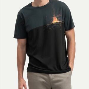 Kaft Koroveshi Burning Tire Gray Black Unisex T Shirt Size Large